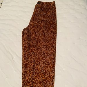 Leopard velvet pants